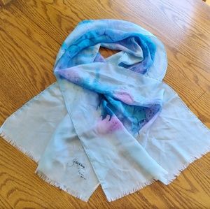 Artist Painted & Artist Signed Silk Scarf Gayaneè